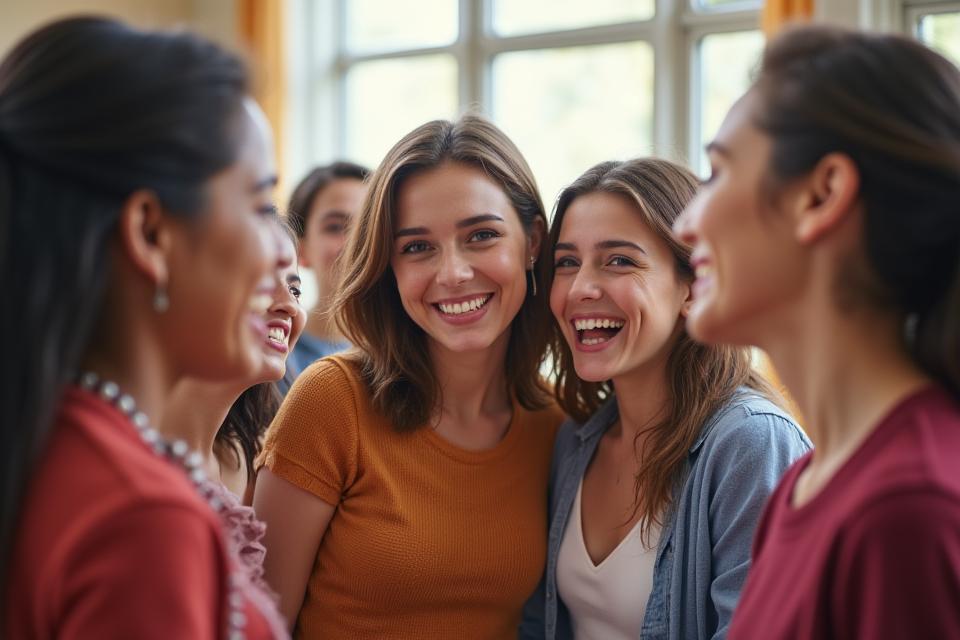 Grupo de estudiantes de interpretación realizando un taller de teatro comunitario para niños y personas mayores.